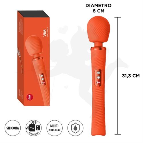 Vim Microfono con potente vibrador para estimulacion total con carga USB